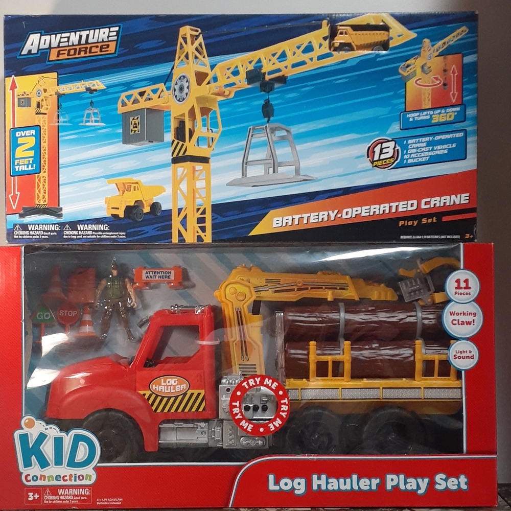 Big Play set log haul and qbattery operate crane